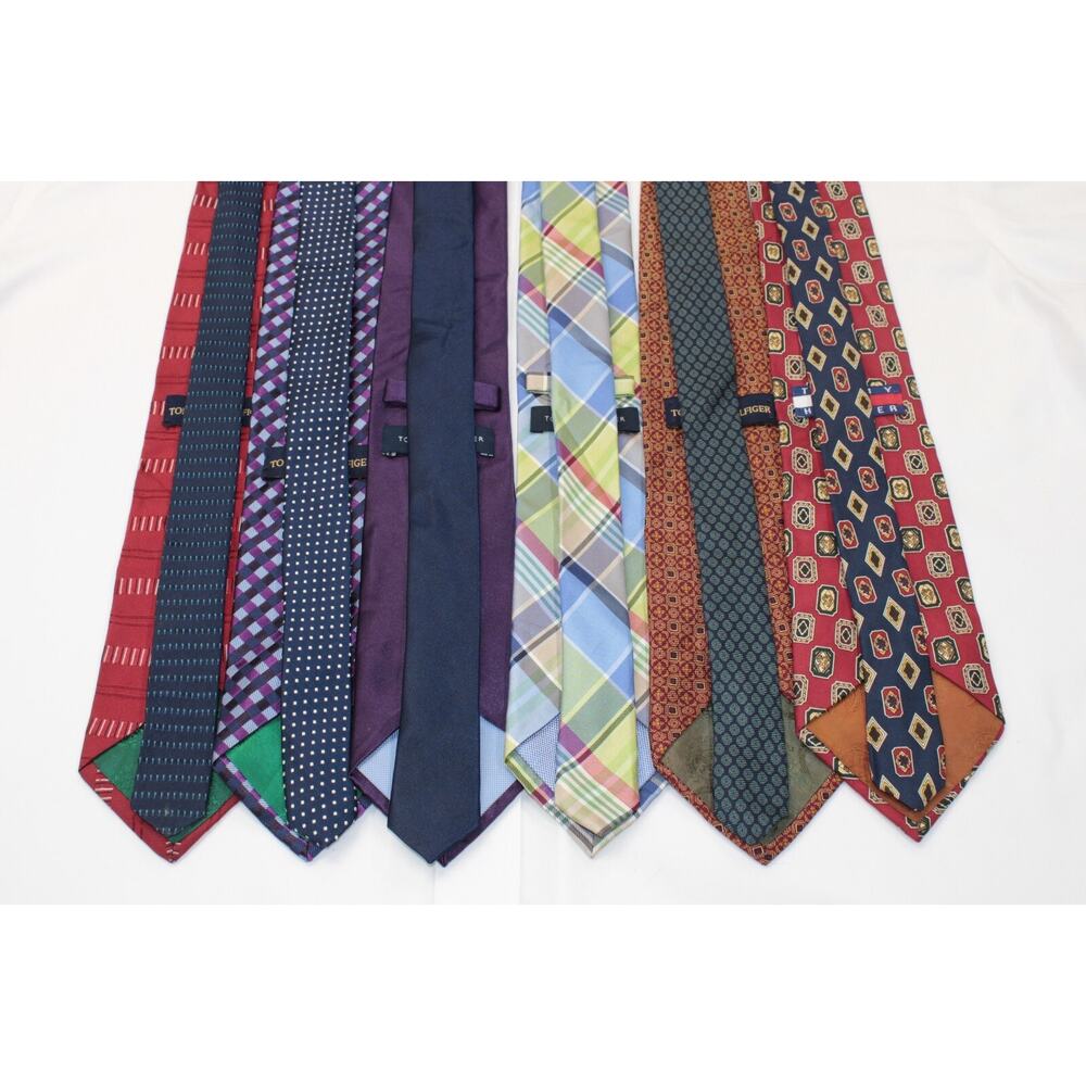 Tommy Hilfiger Necktie Men's Designer Stylish Lot of 6 Tie USA Business Office - Picture 3 of 4